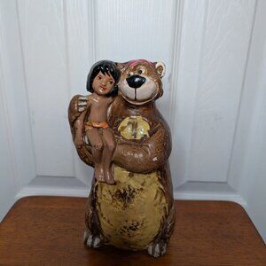 Vintage 1965 Walt Disney Baloo and Mowgli Coin Bank Disney Jungle Book